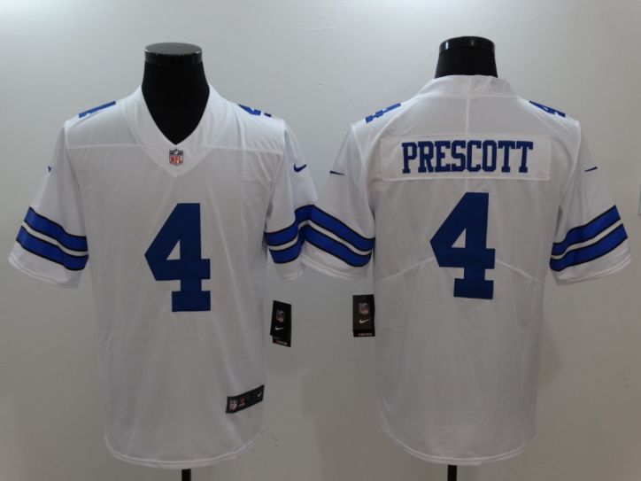 Men Dallas cowboys 4 Prescott White Nike Vapor Untouchable Limited NFL Jerseys